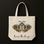 The "Metamorphosis" Boho Moth | Premium Off-White Canvas Tote bag