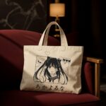 The "Tsundere Cat Girl" Anime | Premium Off-White Canvas Tote bag - Image 2