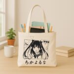 The "Tsundere Cat Girl" Anime | Premium Off-White Canvas Tote bag - Image 3