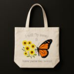 The "New Beginnings" Butterfly | Premium Off-White Canvas Tote bag