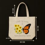 The "New Beginnings" Butterfly | Premium Off-White Canvas Tote bag - Image 5