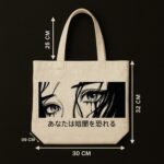The "Dark Manga" Eyes Aesthetic | Premium Off-White Canvas Tote bag - Image 5