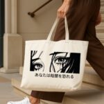 The "Dark Manga" Eyes Aesthetic | Premium Off-White Canvas Tote bag - Image 4