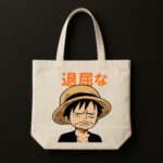 The "Bored Luffy" One Piece | Premium Off-White Canvas Tote bag