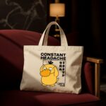 The "Constant Headache" Psyduck Meme | Premium Off-White Canvas Tote bag - Image 2
