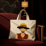The "Luffy Serious Mode" One Piece | Premium Off-White Canvas Tote bag - Image 2
