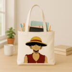 The "Luffy Serious Mode" One Piece | Premium Off-White Canvas Tote bag - Image 3