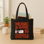 The "Good Times" Retro Edition Tote Bag | Premium Black Canvas tote bag - Image 3
