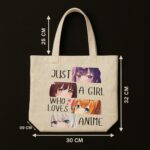 The "Just A Girl Who Loves Anime" Otaku | Premium Off-White Canvas Tote bag - Image 5