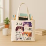 The "Just A Girl Who Loves Anime" Otaku | Premium Off-White Canvas Tote bag - Image 3