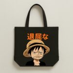 The "Current Mood: Bored" Anime Edition | Premium Black Canvas Tote bag
