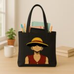 The "Luffy Serious Mode" One Piece | Premium Black Canvas Tote bag - Image 3