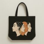 The "Sisterhood" Aesthetic Art | Premium Black Canvas Tote bag