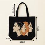 The "Sisterhood" Aesthetic Art | Premium Black Canvas Tote bag - Image 5