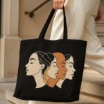 The "Sisterhood" Aesthetic Art | Premium Black Canvas Tote bag - Image 4