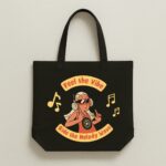 The "Melody Wave" Music Lover | Premium Black Canvas Tote bag