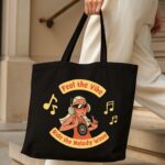 The "Melody Wave" Music Lover | Premium Black Canvas Tote bag - Image 4
