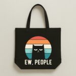 The "Ew, People" Introvert Edition | Premium Black Canvas Tote bag
