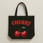 The "Cherry Bomb" Coquette Edition | Premium Black Canvas Tote bag