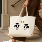 The "Magical Moon" Sailor Anime | Premium Off-White Canvas Tote bag - Image 4