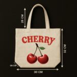 The "Cherry on Top" Vanilla Edition | Premium Off-White Canvas Tote bag - Image 5