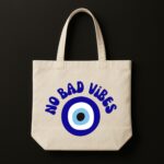 The "Evil Eye" Protector | Premium Off-White Canvas Tote bag