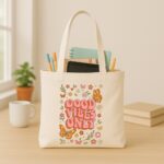 The "Good Vibes" Boho Edition | Premium Off-White Tote bag - Image 3