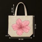 The "Pink Bloom" Soft Edition | Premium Off-White Canvas  Tote bag - Image 5