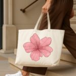 The "Pink Bloom" Soft Edition | Premium Off-White Canvas  Tote bag - Image 4