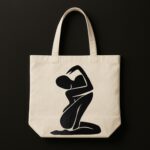 The "Abstract Muse" Minimalist Art | Premium Off-White Canvas Tote