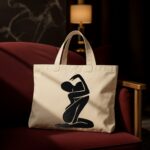 The "Abstract Muse" Minimalist Art | Premium Off-White Canvas Tote - Image 2