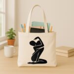 The "Abstract Muse" Minimalist Art | Premium Off-White Canvas Tote - Image 3