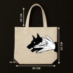 The "Divine Dog" Shadow Jujutsu Kaisen Edition | Premium Off-White Canvas Tote bag - Image 5