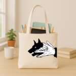 The "Divine Dog" Shadow Jujutsu Kaisen Edition | Premium Off-White Canvas Tote bag - Image 3