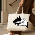 The "Divine Dog" Shadow Jujutsu Kaisen Edition | Premium Off-White Canvas Tote bag - Image 4