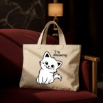 The "I'm Ameowzing" Self-Love | Premium Off-White Canvas Tote bag - Image 2