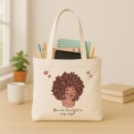 The "Beautiful In Any Way" Self-Love | Premium Off-White Canvas Tote bag - Image 3
